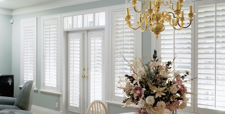 Dallas sunroom polywood shutters